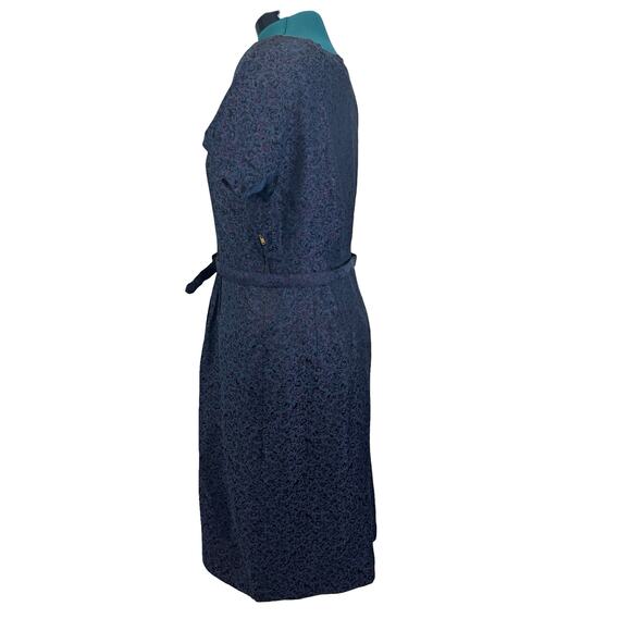 1950s Plus Size Iridescent Brocade Sheath Dress – Vintage Size 22 Work & Evening - Picture 14 of 16